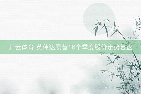 开云体育 英伟达夙昔16个季度股价走势复盘