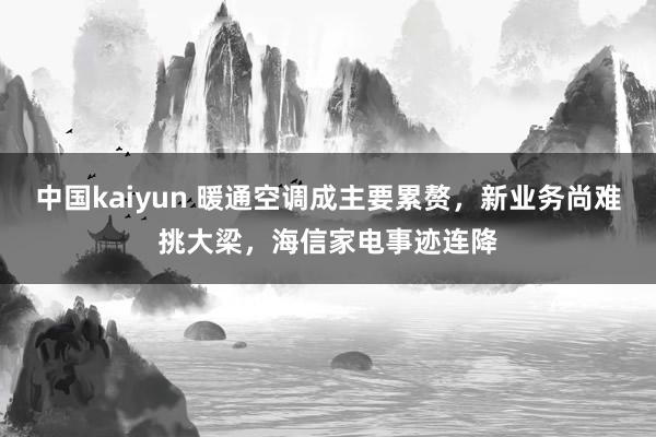 中国kaiyun 暖通空调成主要累赘,新业务尚难挑大梁,海信家电事迹连降